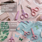PAFASON Small Travel Craft Scissors Set Straight Curved Tip All Purpose for Scrapbooking Quilting DIY Sewing Knitting Embroidery Cross Stitch Crochet Thread Yarn Paper Detail Fabric Cutting
