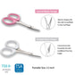 PAFASON® Stainless Steel Curved and Straight Eyebrow Grooming Scissor Set with Safety Cover for Trimming Shaping Eyelash Extensions Eyebrow