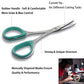 PAFASON® 4" Stainless Steel Curved & Straight Embroidery Scissors Set with Premium PU Leather Cover Rubber Ring Handle Perfect for Cross Stitch Crochet Knitting Quilting Thread Yarn Sewing Cutting