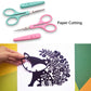 PAFASON® 4'' Stainless Steel Detail Craft Scissors Set with Straight, Round, High Precision, Sharp Tips and Safety Cover Great for Art Work Scrapbooking, Paper Cutting, Sewing, Crafting, Quilting