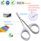 PAFASON® Stainless Steel Curved and Straight Eyebrow Grooming Scissor Set with Safety Cover for Trimming Shaping Eyelash Extensions Eyebrow