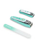 PAFASON Ultra Sharp Nail Clipper Set with Glass Nail File, Fingernail and Toenail Trimmer Cutter, Stainless Steel, Curved Blade, Sturdy, Nail Catcher, for Men and Women