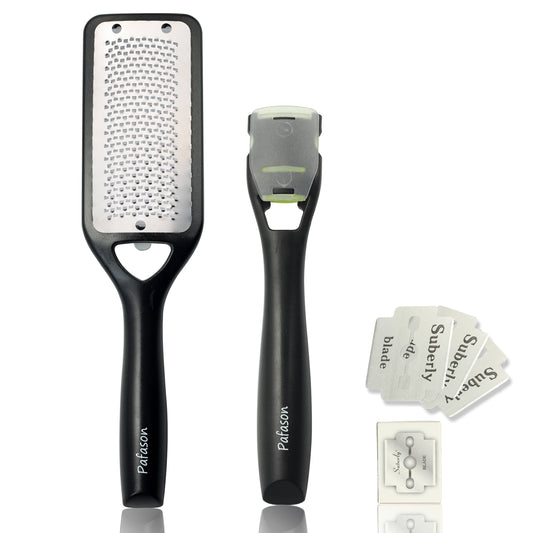 PAFASON® Stainless Steel 304 Foot Files Colossal Foot Scrubber Callus Shaver Heel Scraper Callus Remover Foot Rasp - Pedicure Kit for removing Hard Skin on Wet & Dry Feet Surgical Grade