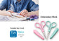 PAFASON® 4'' Stainless Steel Detail Craft Scissors Set with Straight, Round, High Precision, Sharp Tips and Safety Cover Great for Art Work Scrapbooking, Paper Cutting, Sewing, Crafting, Quilting