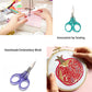 PAFASON® Sharpest and Precise Stainless Steel Curved & Straight Thread Yarn Cutting Scissors with Protective Cover - Ideal for Embroidery, Quilting, Sewing, Knitting, Crafting