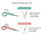 PAFASON® Stainless Steel Curved and Straight Eyebrow Grooming Scissor Set with Safety Cover for Trimming Shaping Eyelash Extensions Eyebrow