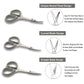 PAFASON® Stainless Steel Mustache Beard Facial Nose Hair Trimming Scissor Set with Safety Cover and Leather Pouch