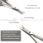 PAFASON® Stainless Steel Mustache Beard Facial Nose Hair Trimming Scissor Set with Safety Cover and Leather Pouch