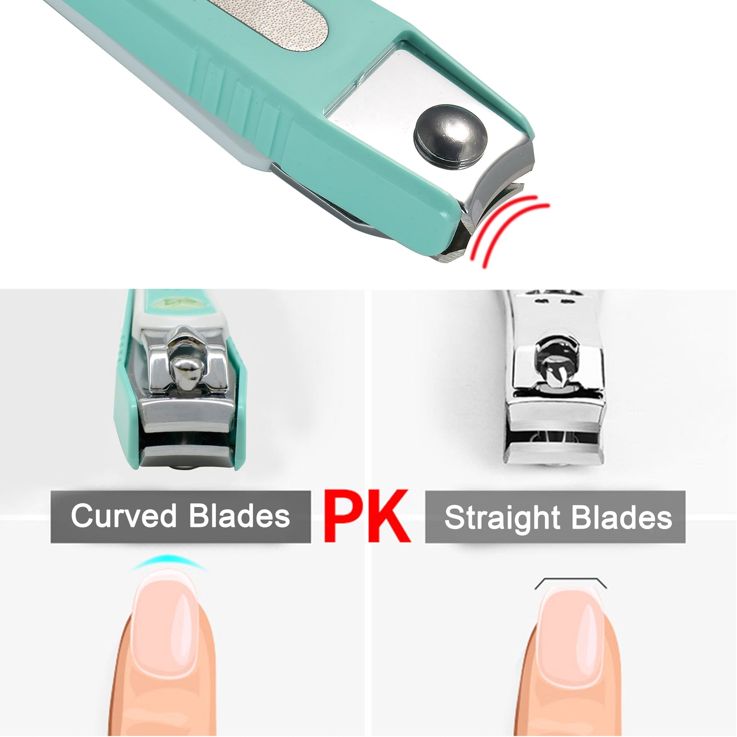PAFASON® Nail Clipper Set with Nail Catcher & Nail File - Ultra Sharp Sturdy No Splash Fingernail and Toenail Clippers for Men and Women