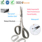 PAFASON® Stainless Steel Mustache Beard Facial Nose Hair Trimming Scissor Set with Safety Cover and Leather Pouch